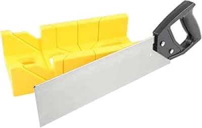GreatNeck BSB14 Mitre Box and Saw Set - 12" Precision Cutting Tool for Trim & Molding