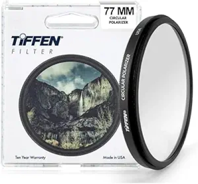 Tiffen 77CP Slim Circular Polarizer Filter 77mm - Professional Glare Control & Color Enhancement