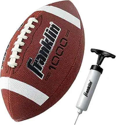 Franklin Sports Youth & Adult Official Size Footballs - Extra Grip 1000, Junior & Pee Wee