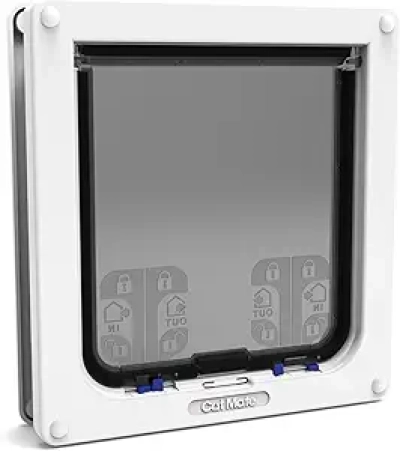 Cat Mate 4-Way Locking Large Cat Flap - Secure Pet Door for Cats & Small Dogs