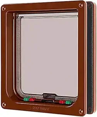 Cat Mate 4-Way Locking Large Cat Flap - Secure Pet Door for Cats & Small Dogs