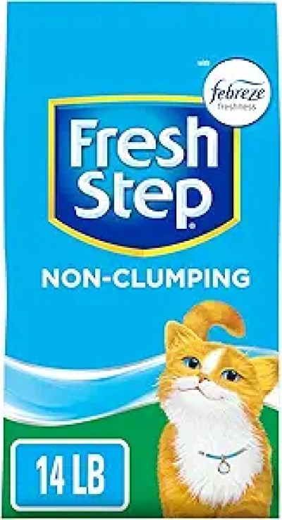 Fresh Step Non-Clumping Cat Litter with Febreze - 224oz Premium Odor Control