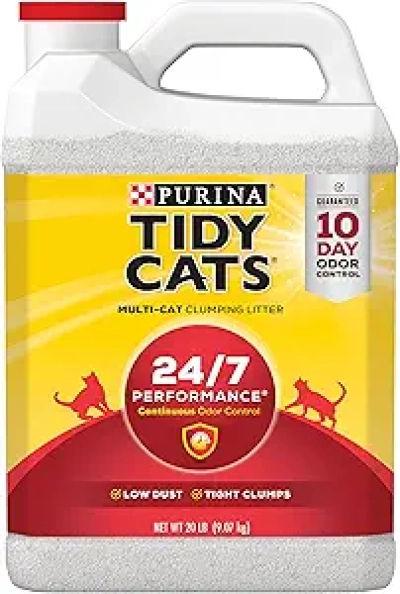 Tidy Cats Scoop Cat Litter for Multiple Cats - 20 lbs | Odor Control