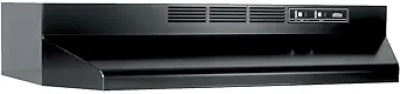Broan-NuTone 413023 30-Inch Black Ductless Range Hood Insert with LED Light