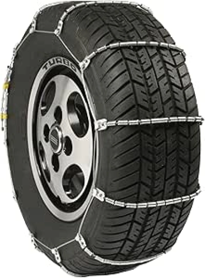 SCC SC1032 Radial Chain Cable Traction Tire Chains - Snow & Ice Safety (Set of 2)