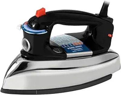 BLACK+DECKER Classic Iron F67E-T | Steam & Dry Iron with 7 Temperature Settings