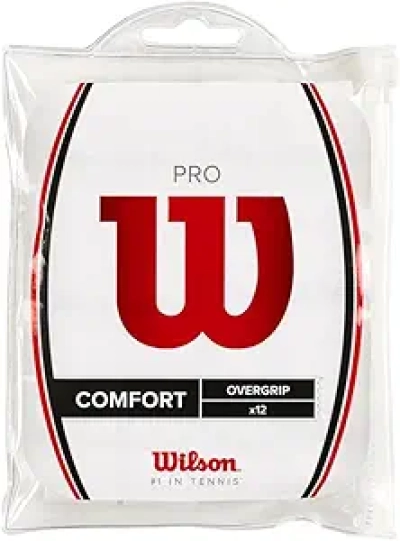 Wilson Pro Overgrip Comfort 12 Pack White - Premium Tennis Grip
