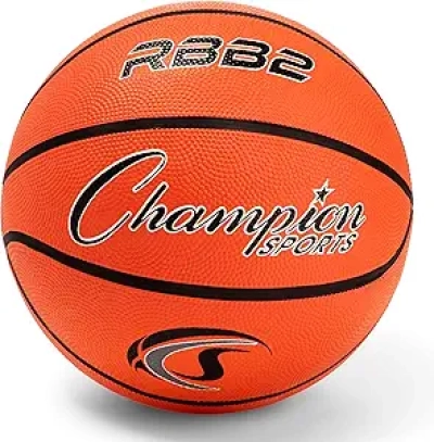 Champion Sports Rubber Basketballs | Heavy Duty Indoor/Outdoor Pro-Style Balls