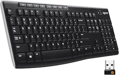 Logitech K270 Wireless Keyboard - Full-Size, 2-Year Battery, Spill-Proof Design