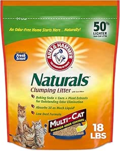 ARM & HAMMER Naturals Multi-Cat Clumping Litter - 18 lb Odor Control