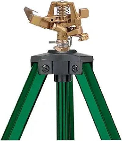 Orbit 56667Z Tripod Lawn Sprinkler | 360° Rotating Impact Sprinkler for Large Yards