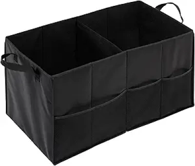 Honey-Can-Do Soft Storage Chest - Black Folding Car Trunk Organizer