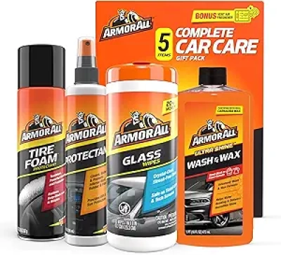 Armor All Complete Car Care Kit - Wash, Wax, Protectant & Tire Cleaner