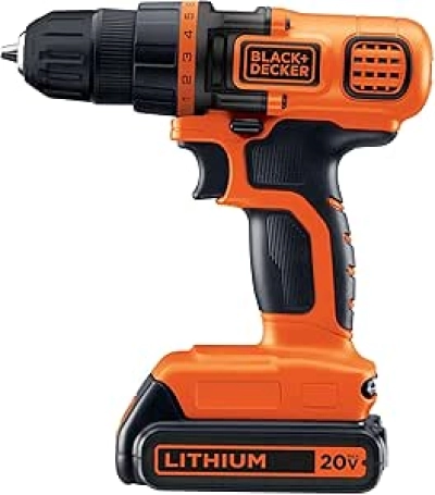 BLACK+DECKER 20V MAX Cordless Drill Driver - Compact & Lightweight with LED Light