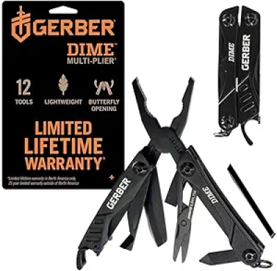 Gerber Dime 12-in-1 Mini EDC Multitool - Compact Pocket Knife & Pliers