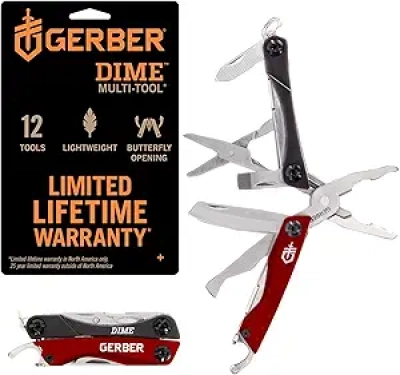 Gerber Dime 12-in-1 EDC Multitool - Compact Pocket Knife & Pliers Kit