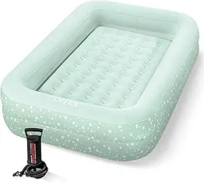 Intex Kids Travel Air Mattress | Portable Inflatable Bed for Toddlers Ages 3-6