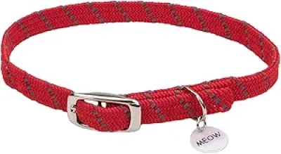 Elasta Cat® Reflective Safety Stretch Collar - Adjustable & Breakaway Design