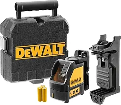 DEWALT DW088K Self-Leveling Cross Line Red Laser Level - 165ft Range