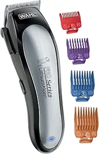 Wahl Lithium Ion Pro Series Cordless Dog Clippers - Heavy-Duty Pet Grooming Kit