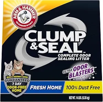 ARM & HAMMER Clump & Seal Cat Litter 14lb - Dust-Free, 7-Day Odor Control
