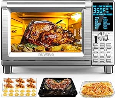 NuWave Bravo XL 12-in-1 Air Fryer Toaster Oven - 30QT Smart Convection