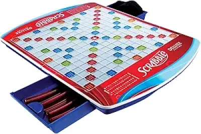 Hasbro Gaming Scrabble Deluxe Edition Board Game with Carrying Case