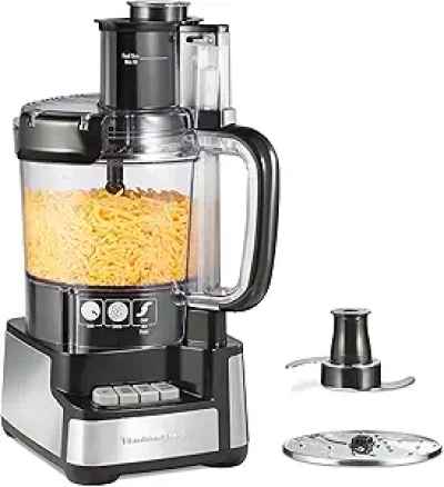 Hamilton Beach 12 Cup Food Processor - Stack & Snap Technology, 450W Motor, BPA Free