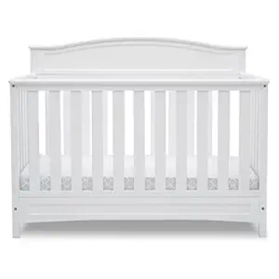Delta Children Emery 4-in-1 Convertible Baby Crib - White, Greenguard Gold Certified