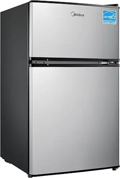 Midea WHD-113FSS1 Mini Fridge with Freezer - 3.1 cu ft Compact Refrigerator