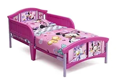 Delta Children Plastic Toddler Bed Disney Minnie Mouse | Safe & Sturdy