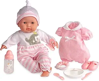 15" Realistic Soft Body Baby Doll with Open/Close Eyes - JC Toys Gift Set