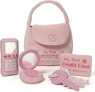 Baby GUND My First Purse 5-Piece Plush Playset - Sensory Toys for Newborns