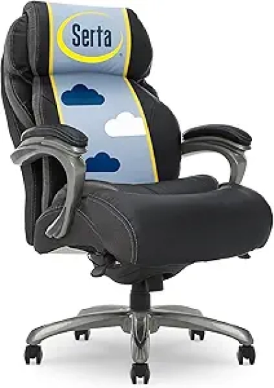 Serta Jackson Big and Tall Executive Office Chair - 350lb Capacity, Smart Layers Ergonomic Desk Chair
