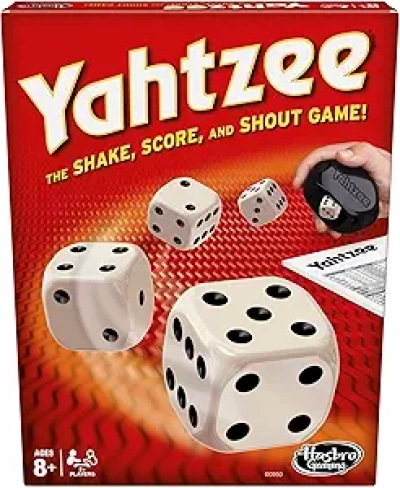 Yahtzee Classic Dice Game for Family Game Night - Fast-Paced Strategy Games for Kids, Teens & Adults
