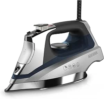 BLACK+DECKER Allure Professional Steam Iron - Blue D3030 | Best Wrinkle Removal