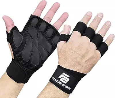 Weight Lifting Gloves with Wrist Wraps for Men & Women | Fit Active Sports