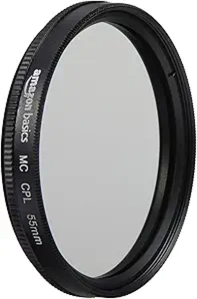 Amazon Basics 55mm Circular Polarizer Camera Lens Filter