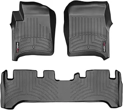 WeatherTech Custom Fit FloorLiners for Lexus LX & Toyota Land Cruiser 1st & 2nd Row