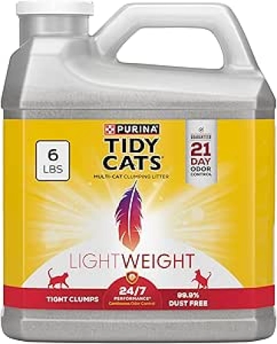 Purina Tidy Cats Lightweight Clumping Litter - 99.9% Dust Free, Multi-Cat Odor Control