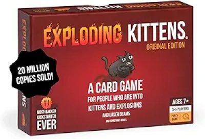 Exploding Kittens Card Game - 2-5 Players Party Game for Kids & Adults