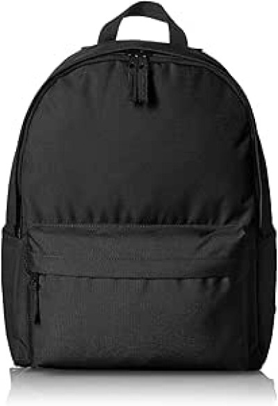 Amazon Basics Black School Backpack - Durable, Comfortable & Versatile