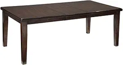 Signature Design by Ashley Haddigan Dining Extension Table - Seats 8, Dark Brown