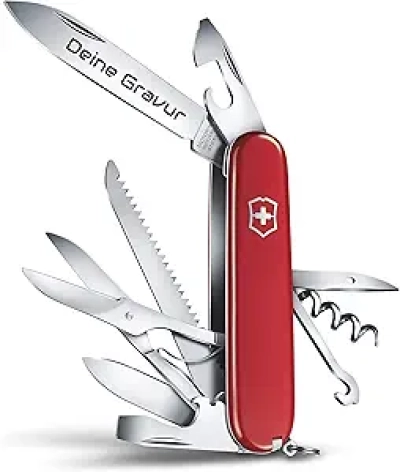 Victorinox Huntsman Swiss Army Knife - 15 Functions, Wood Saw & Scissors