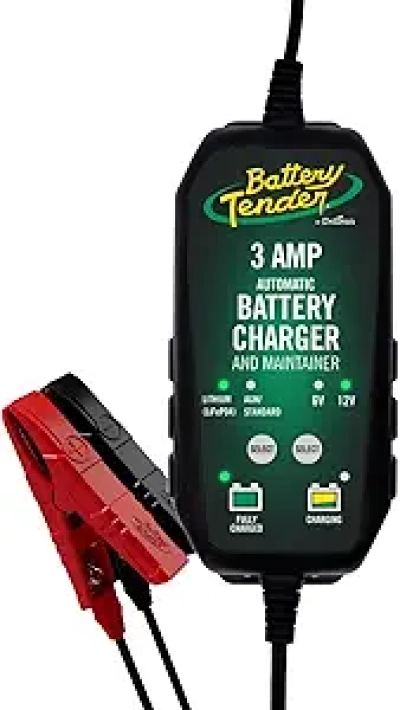 Battery Tender 3 AMP Smart Battery Charger & Maintainer - 12V/6V for Cars, SUVs & Trucks