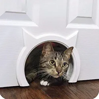 Hidden Litter Box Cat Door - Interior Pet Door for Cats Up to 21 lbs