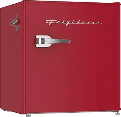 Frigidaire EFR176-RED 1.6 cu. ft. Retro Bar Fridge - Red Mini Fridge with Bottle Opener