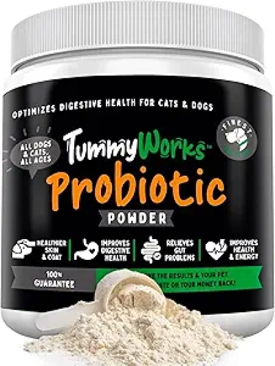 TummyWorks Probiotic Powder for Dogs & Cats - 160 Scoops | Digestive Health & Immune Support
