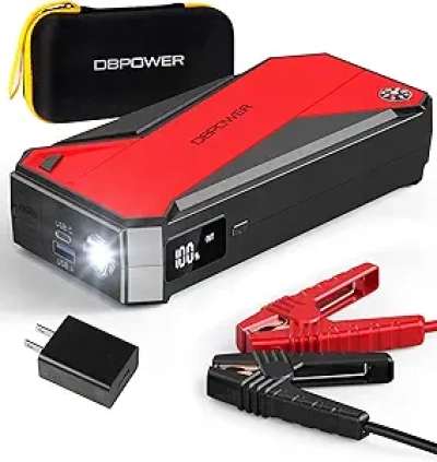 DBPOWER Peak 3000A Car Jump Starter - 18000mAh Battery Booster with LCD & Compass