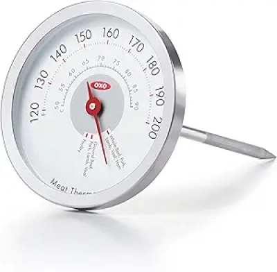 OXO Good Grips Chef's Precision Analog Leave-In Meat Thermometer | USDA Safe Cooking